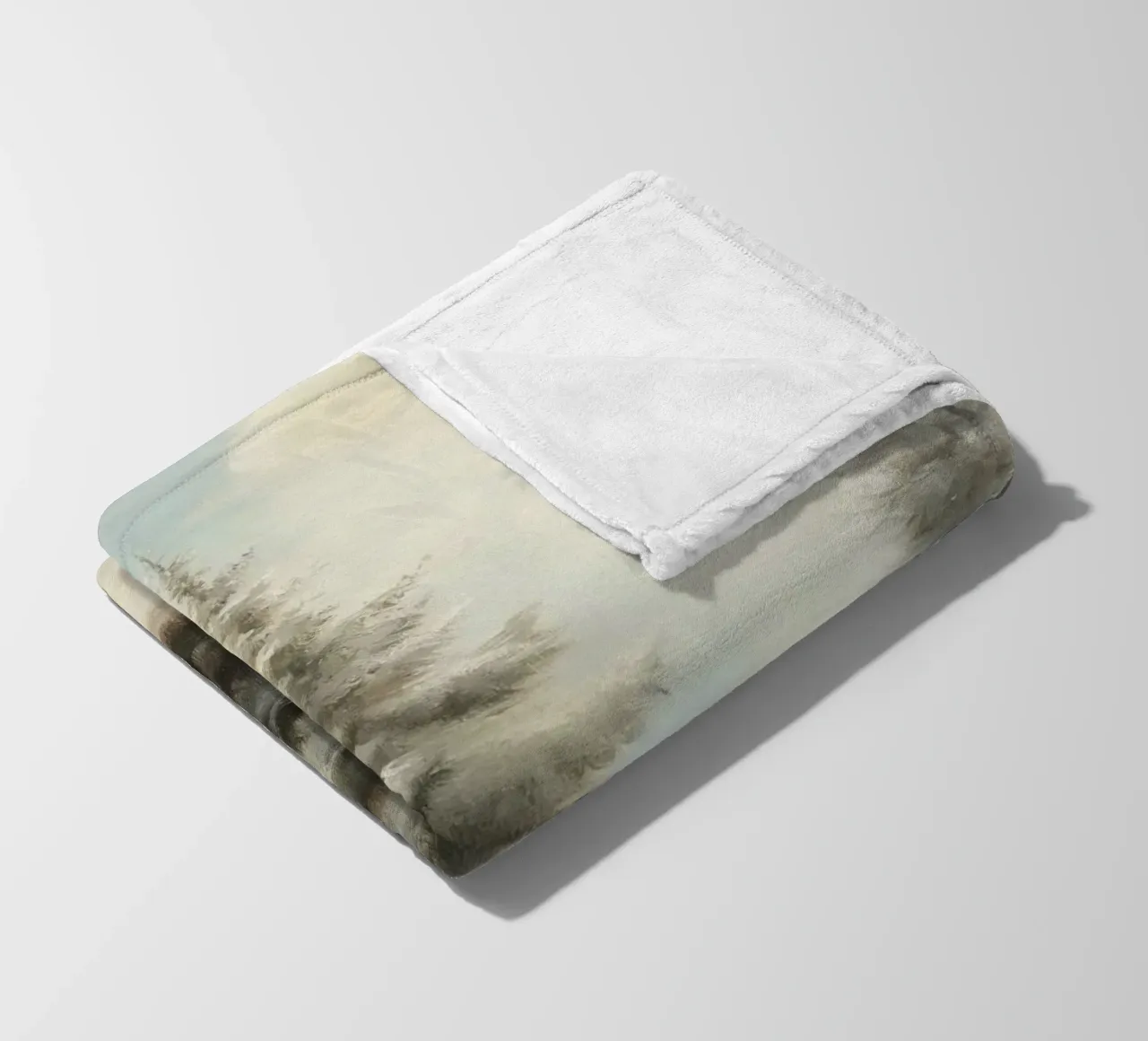 Pine Trees fleece blanket by Melloi Art Print