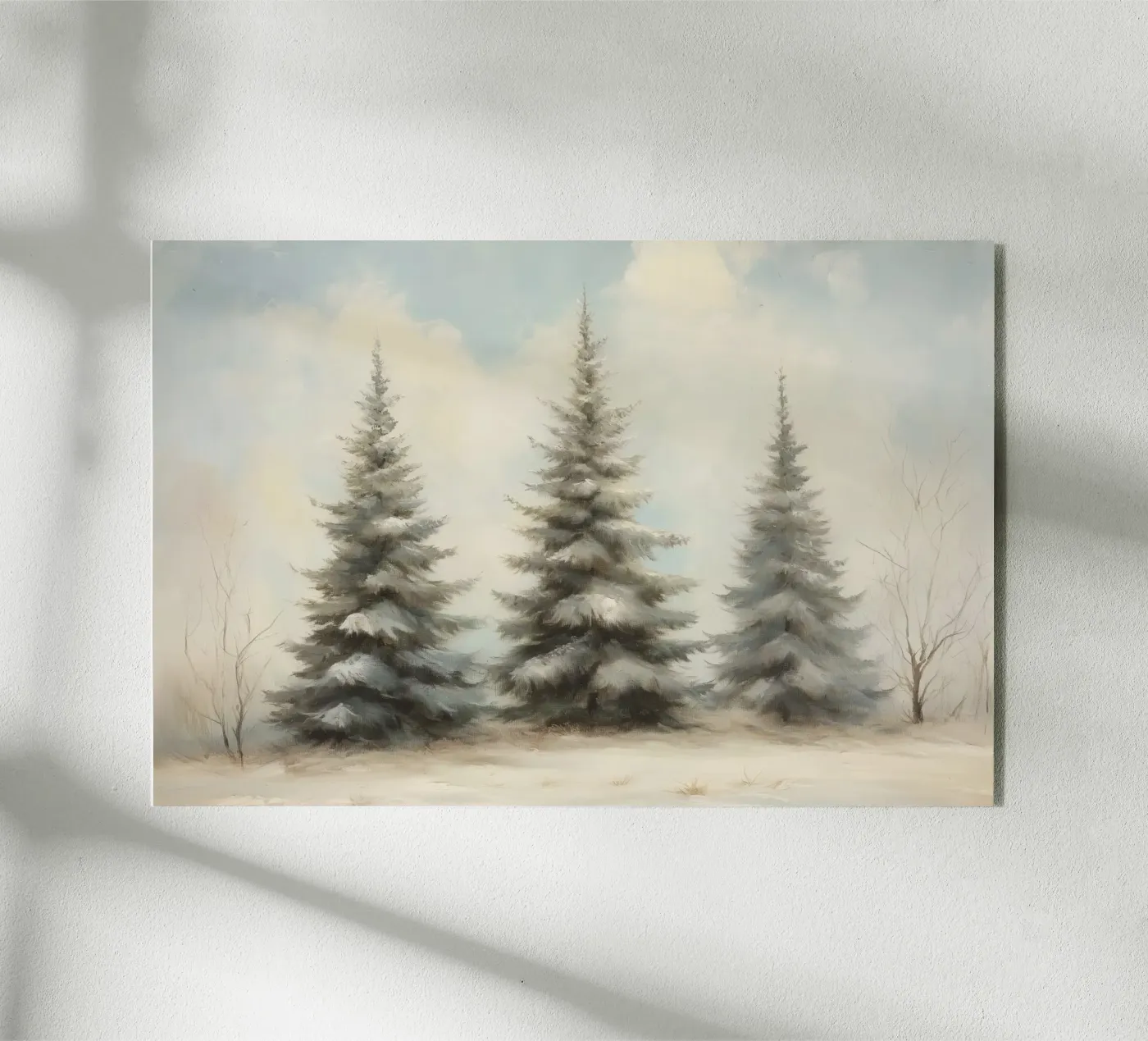 Dennenbomen acryl van Melloi Art Print