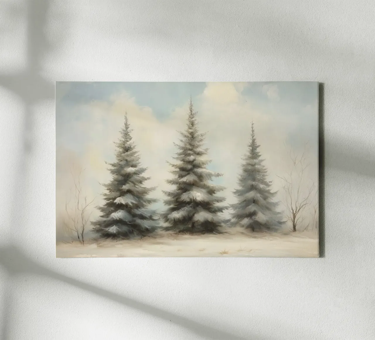 Pine Trees canvas by Melloi Art Print