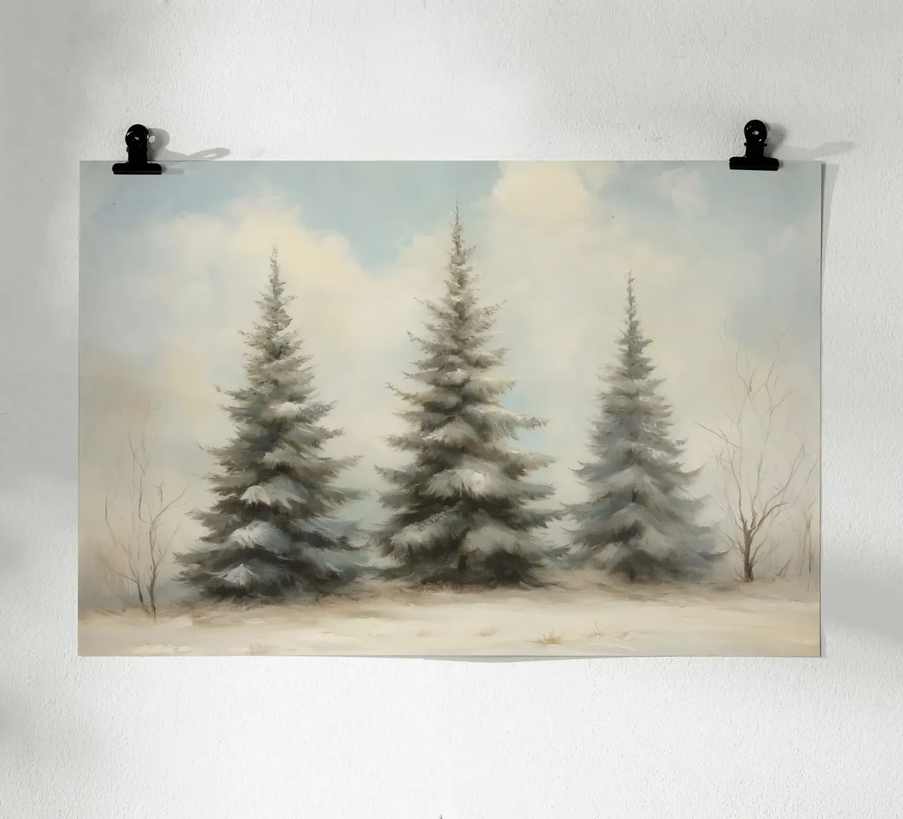Pine Trees poster by Melloi Art Print