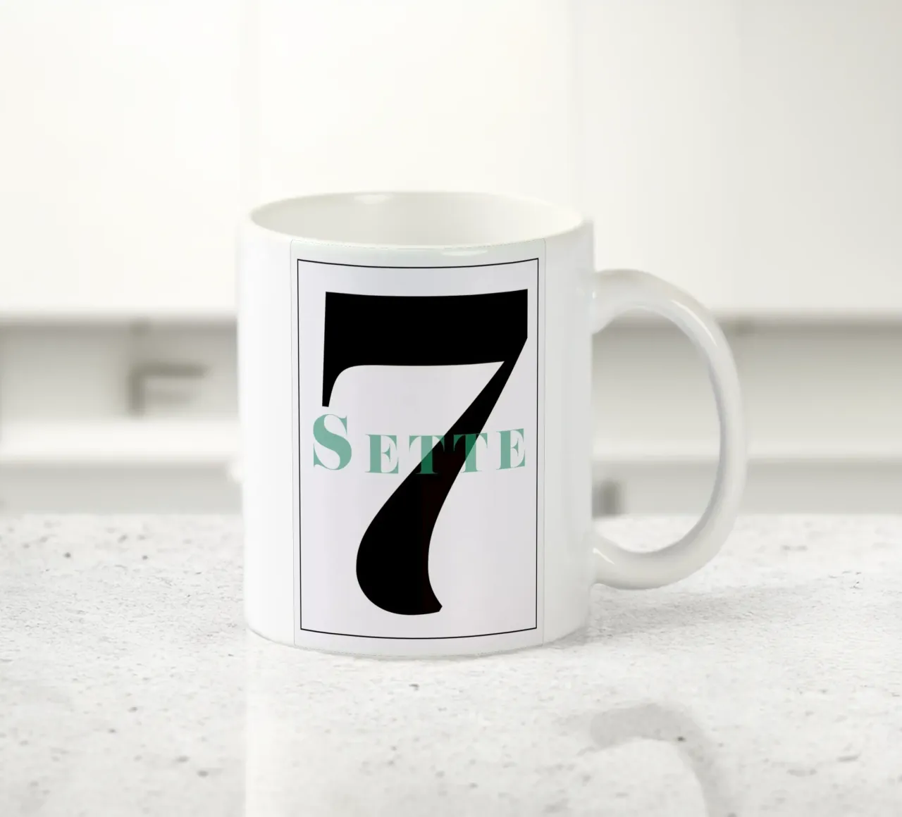 Numero 7 tazza in ceramica da In Full Color
