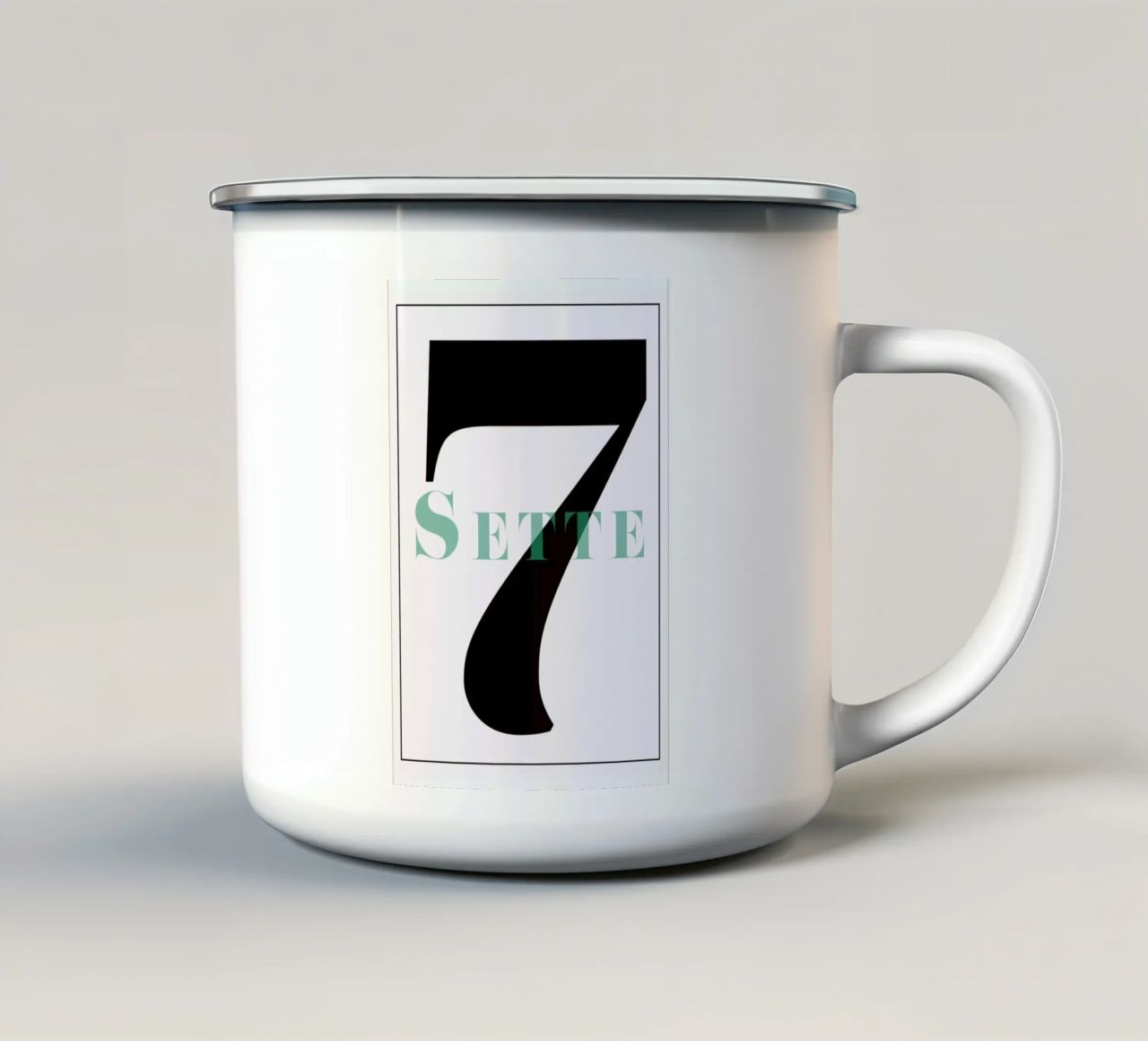 Numero 7 tazza in smalto da In Full Color