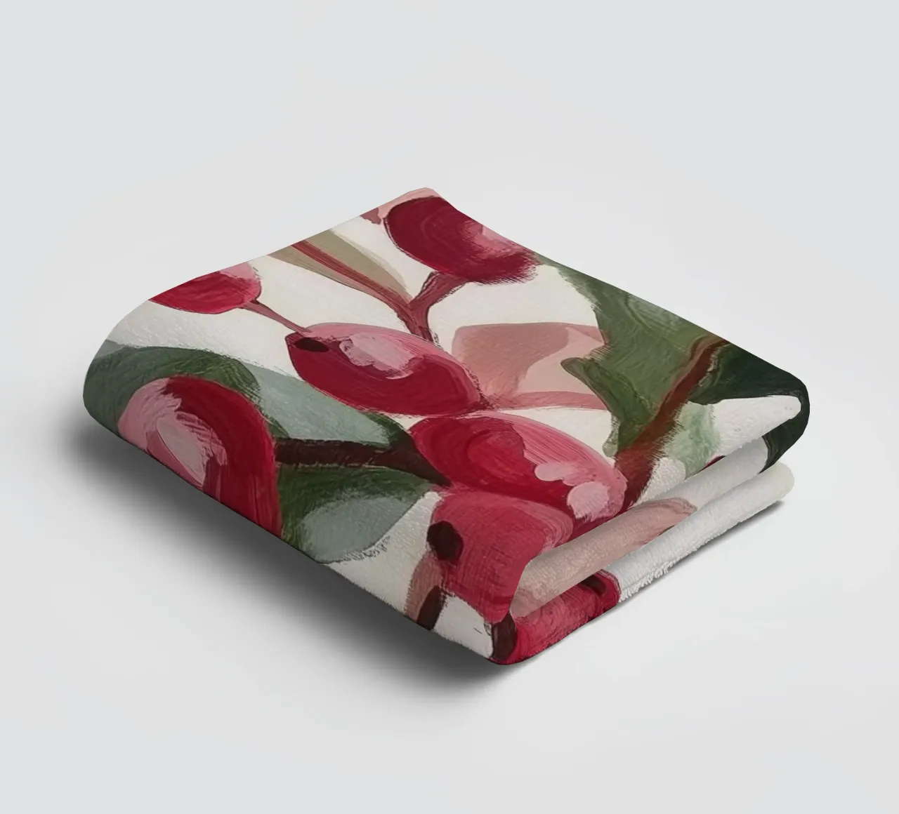 Kerstmis Hulst badhanddoek van Melloi Art Print