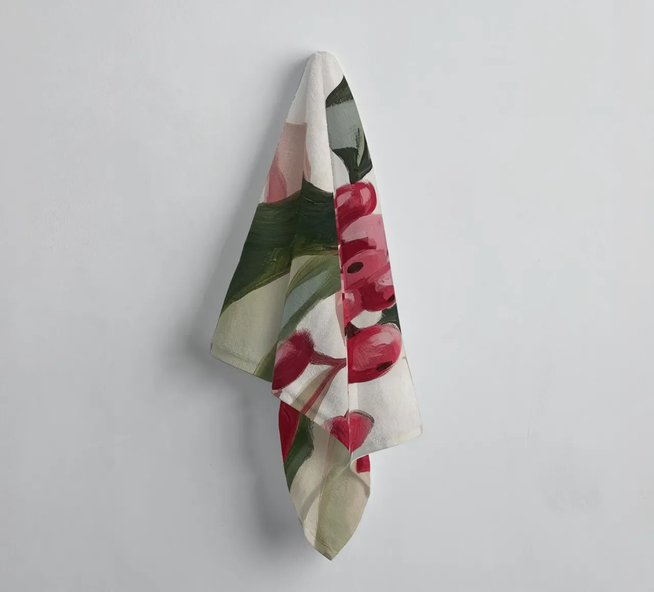 Kerstmis Hulst badhanddoek van Melloi Art Print