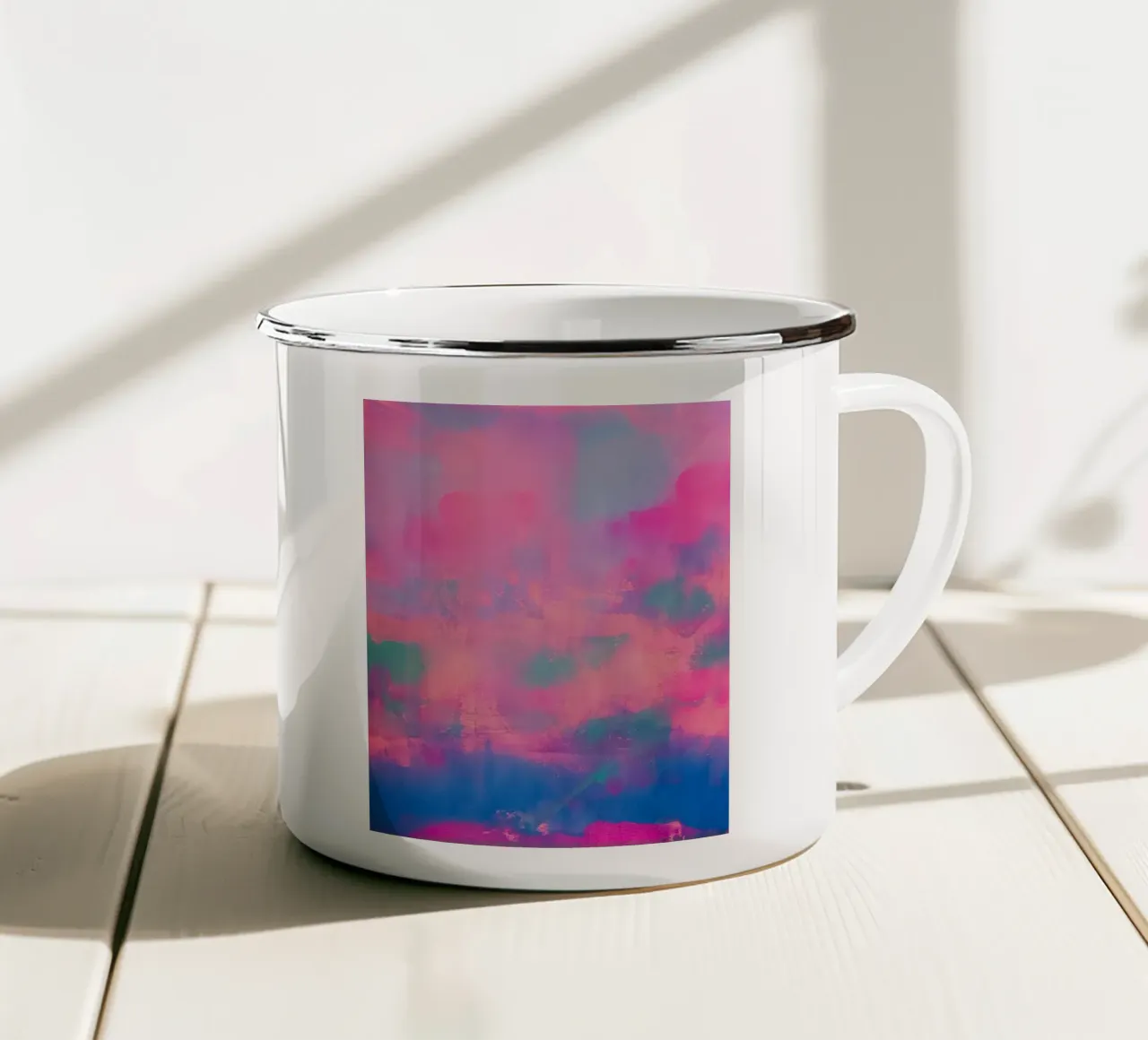 Stampa astratta vibrante - Chroma tazza in smalto da FABOArt