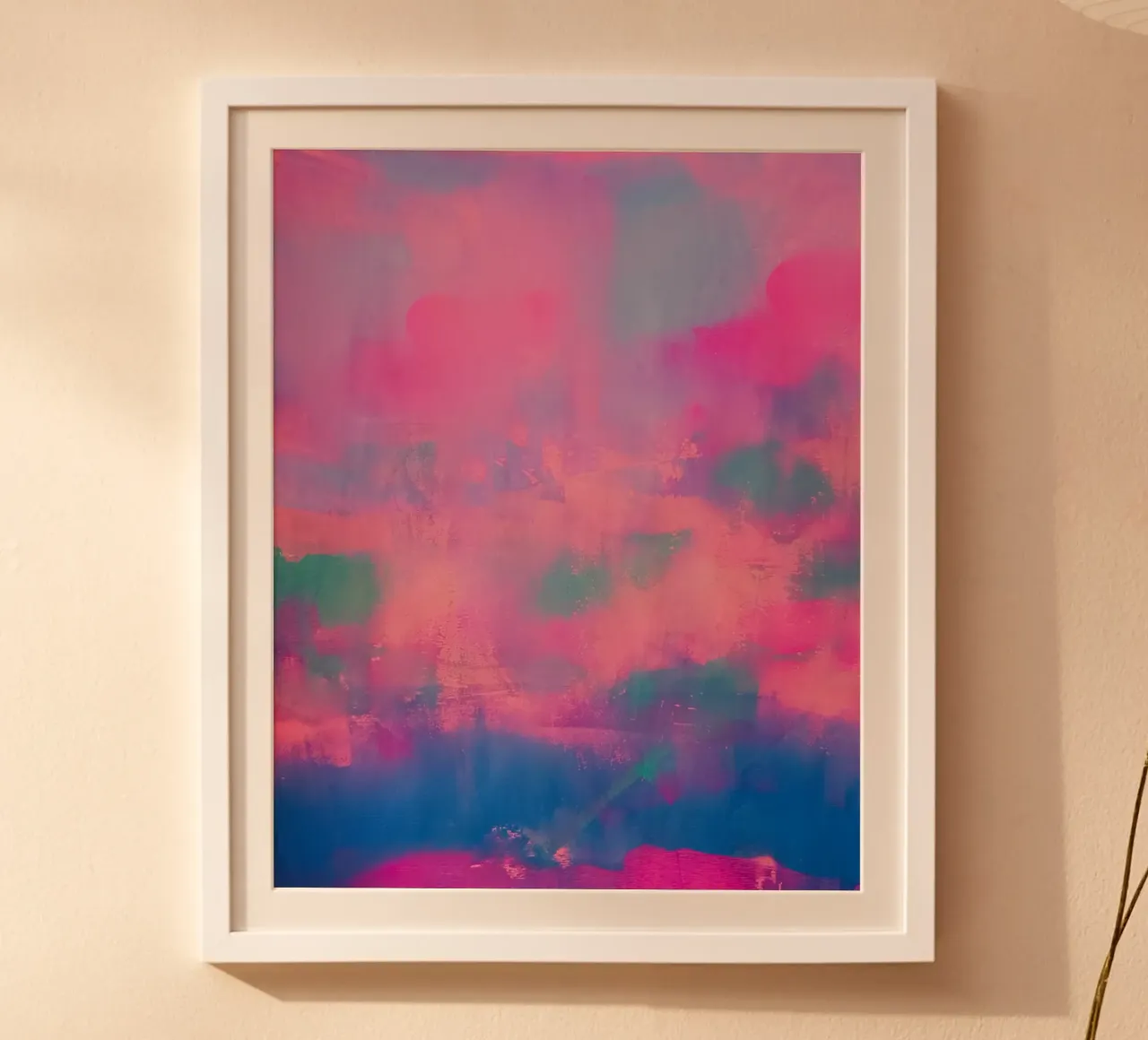 Levendige abstracte print - Chroma poster met kunststof frame van FABOArt