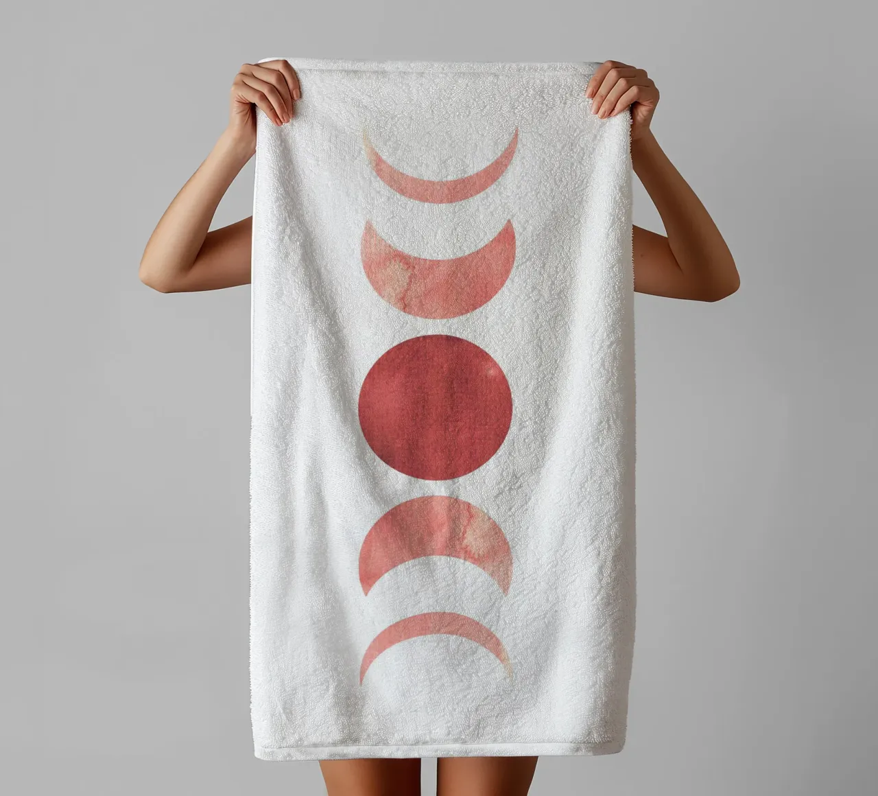 Mondphasen Wasserfarbe towel by BAINAI