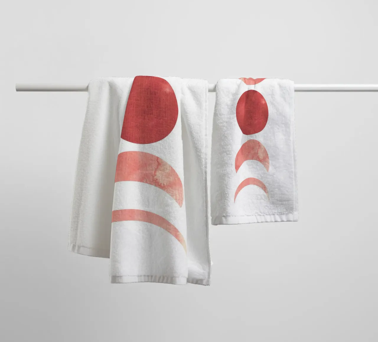 Mondphasen Wasserfarbe towel by BAINAI