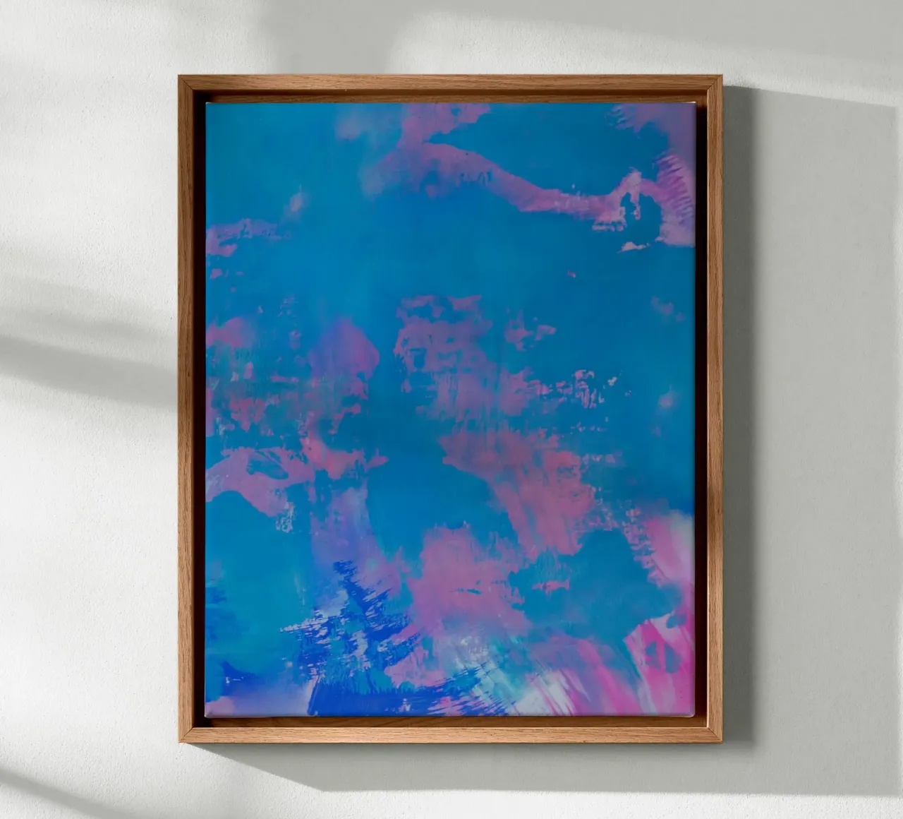 Vibrant Abstract Print - Luna canvas with Floater frame by FABOArt