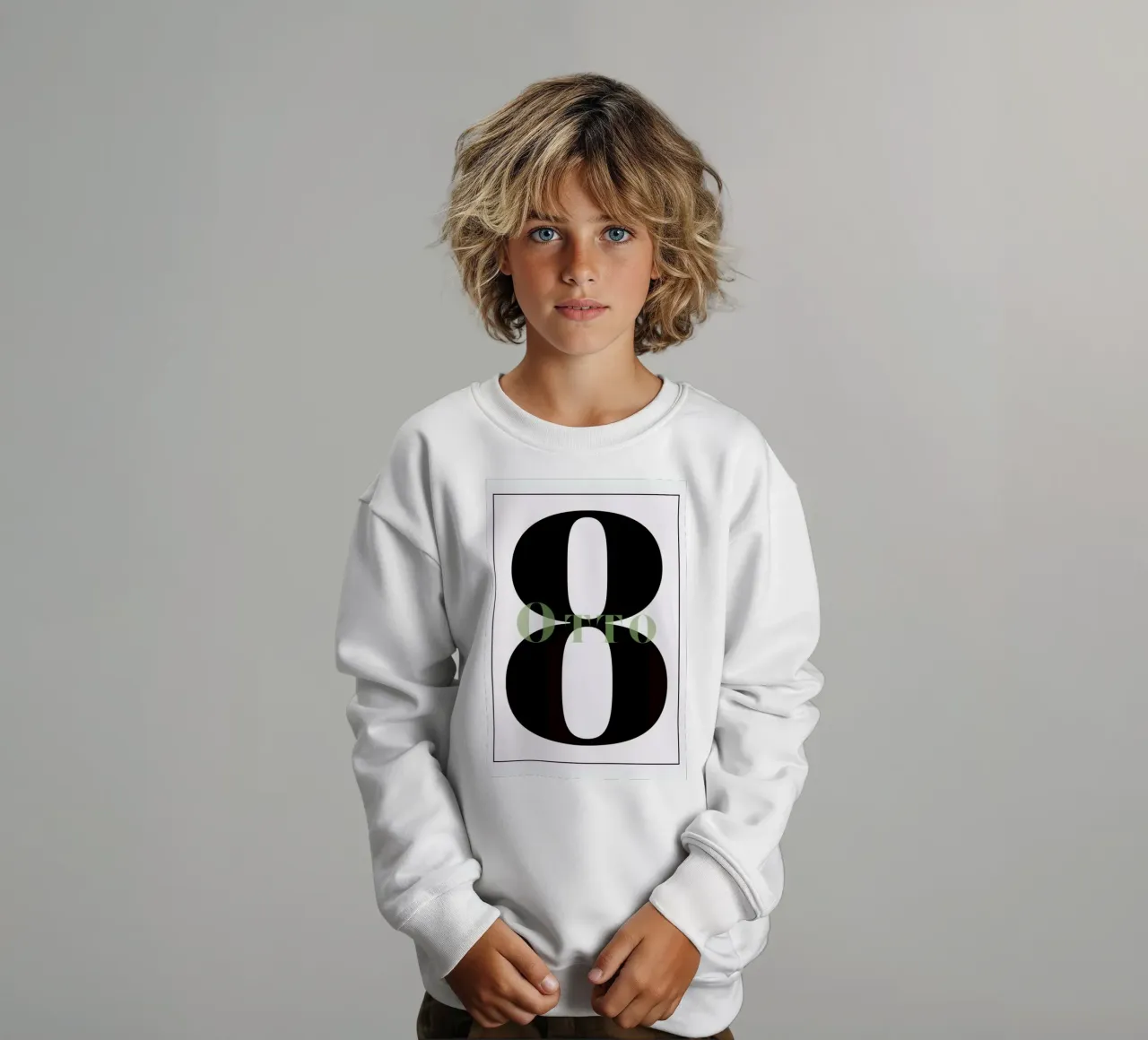 Numero 8 felpa bambino da In Full Color