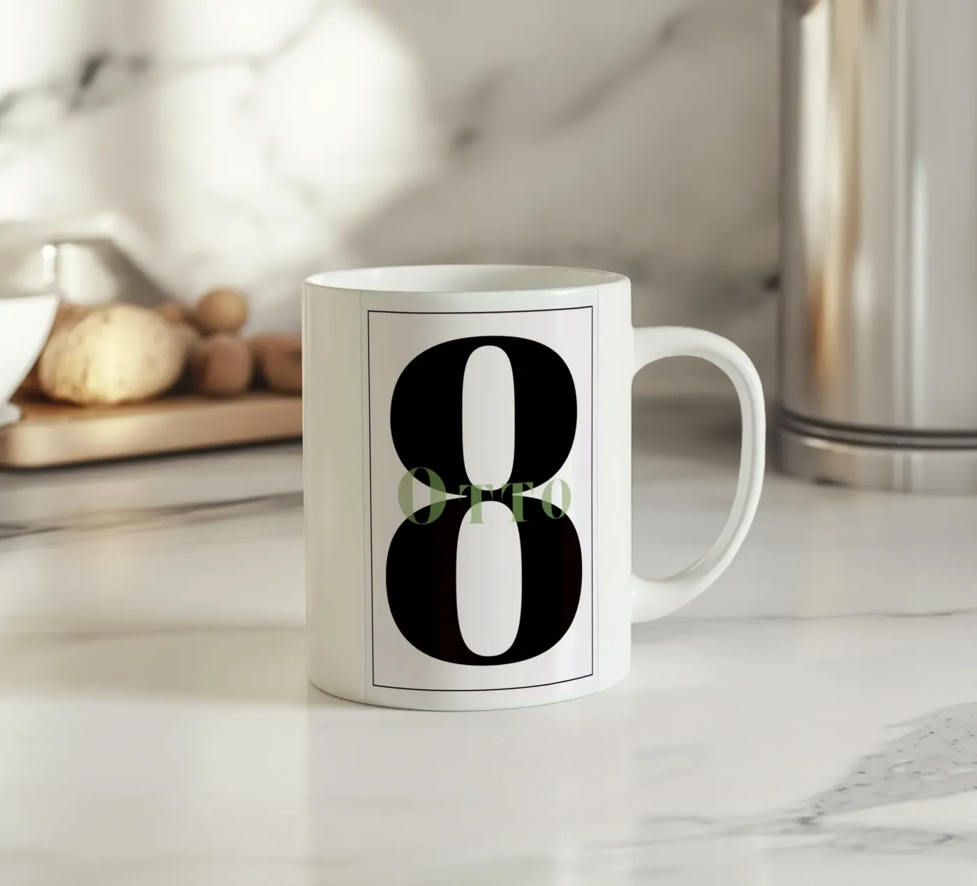 Numero 8 ceramic mug by In Full Color