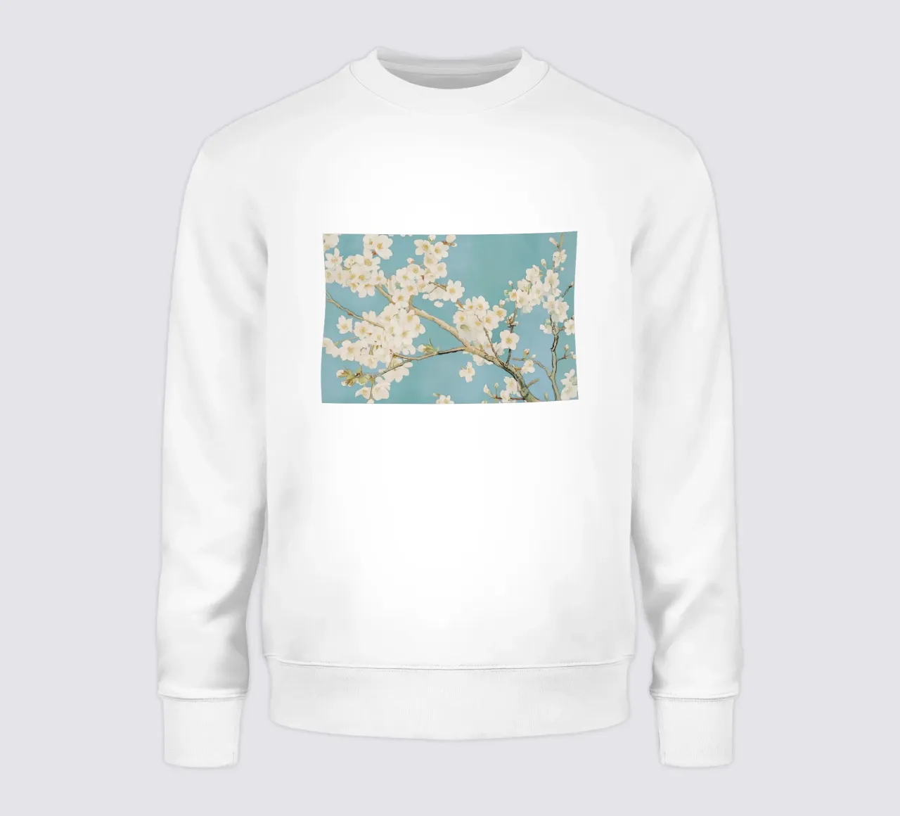 Fiore di ciliegio bianco felpa da Melloi Art Print