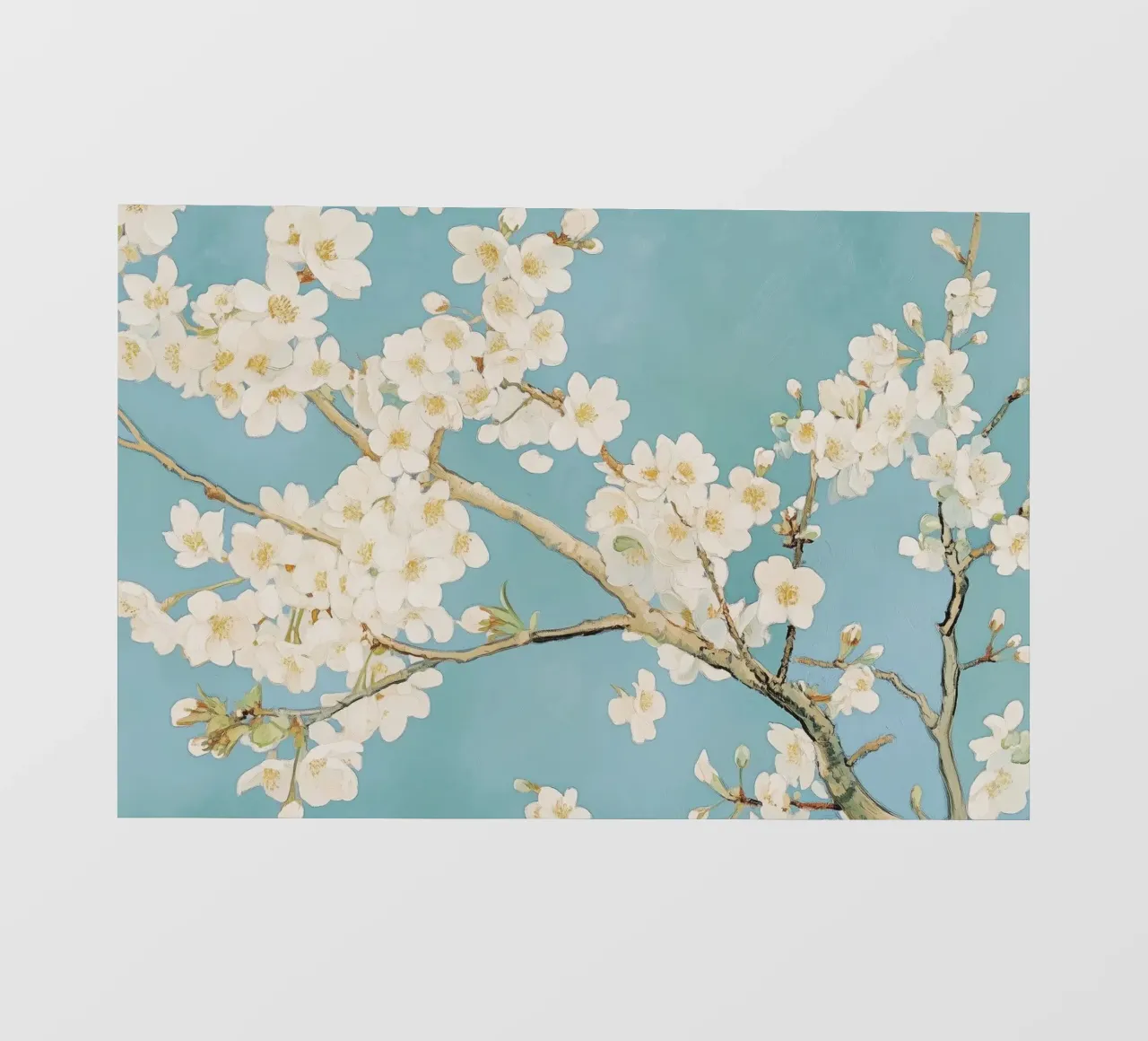 Fiore di ciliegio bianco pellicola backlit da Melloi Art Print