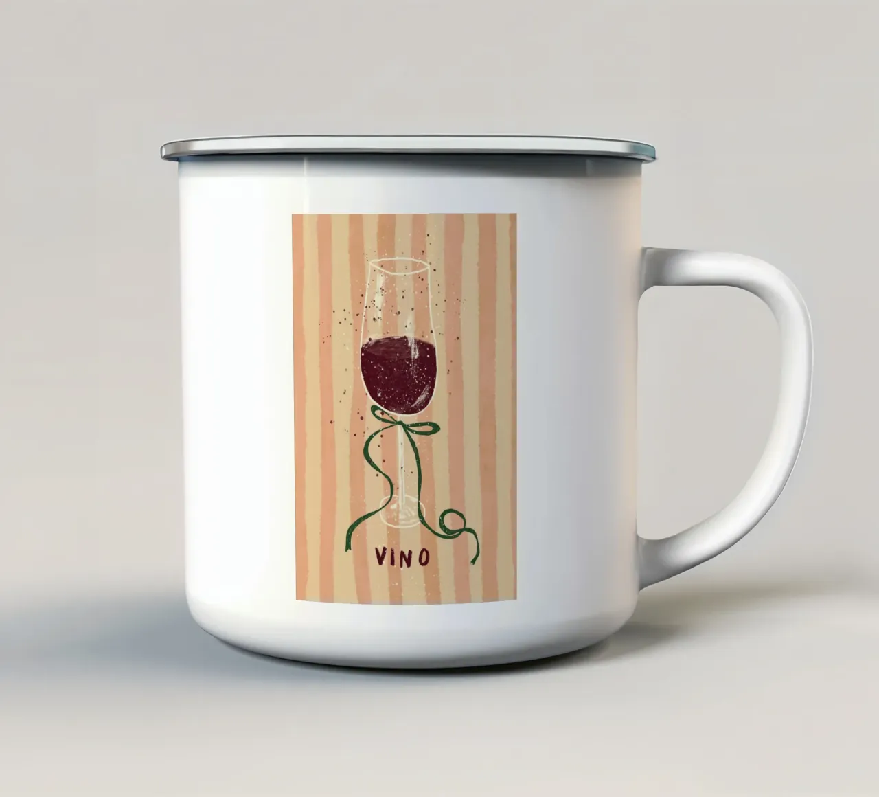 Vino tazza in smalto da Studio Dolci