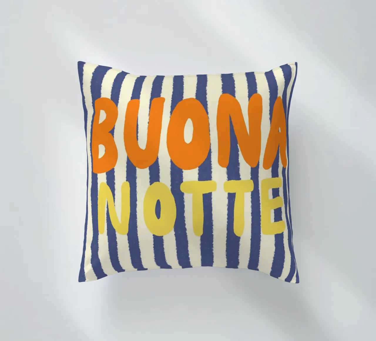 Buona Notte gestreift cuscino da Studio Dolci