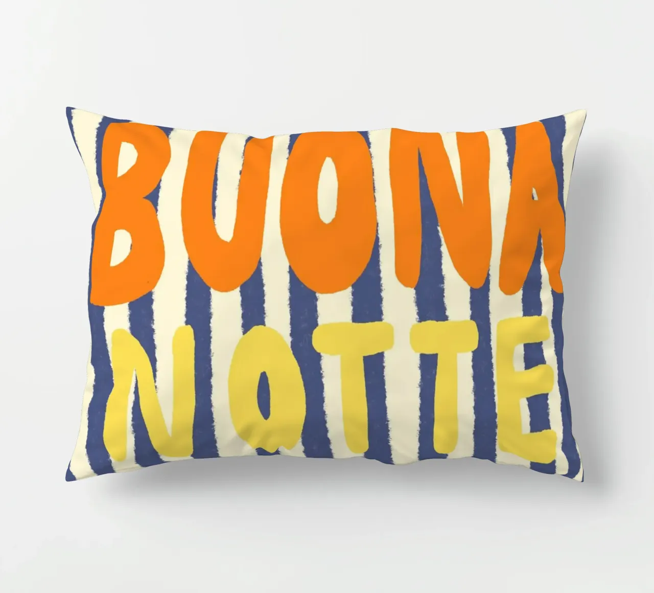 Buona Notte gestreift cuscino da Studio Dolci