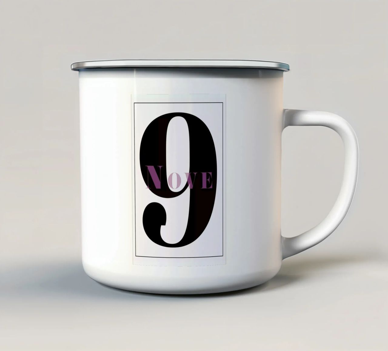 Numero 9 tazza in smalto da In Full Color
