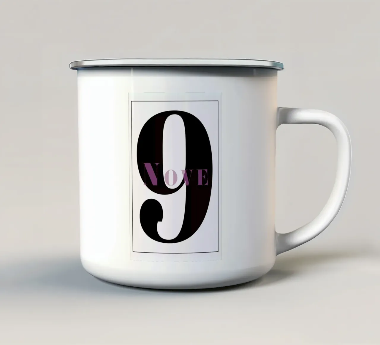 Numero 9 tazza in smalto da In Full Color