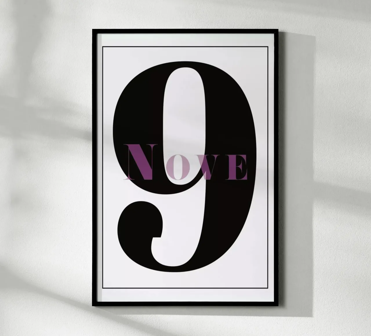 Numero 9 poster con telaio in legno da In Full Color