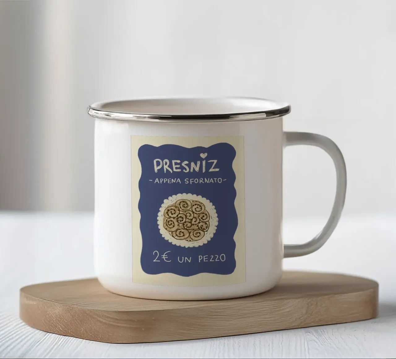 Presniz tazza in smalto da Studio Dolci