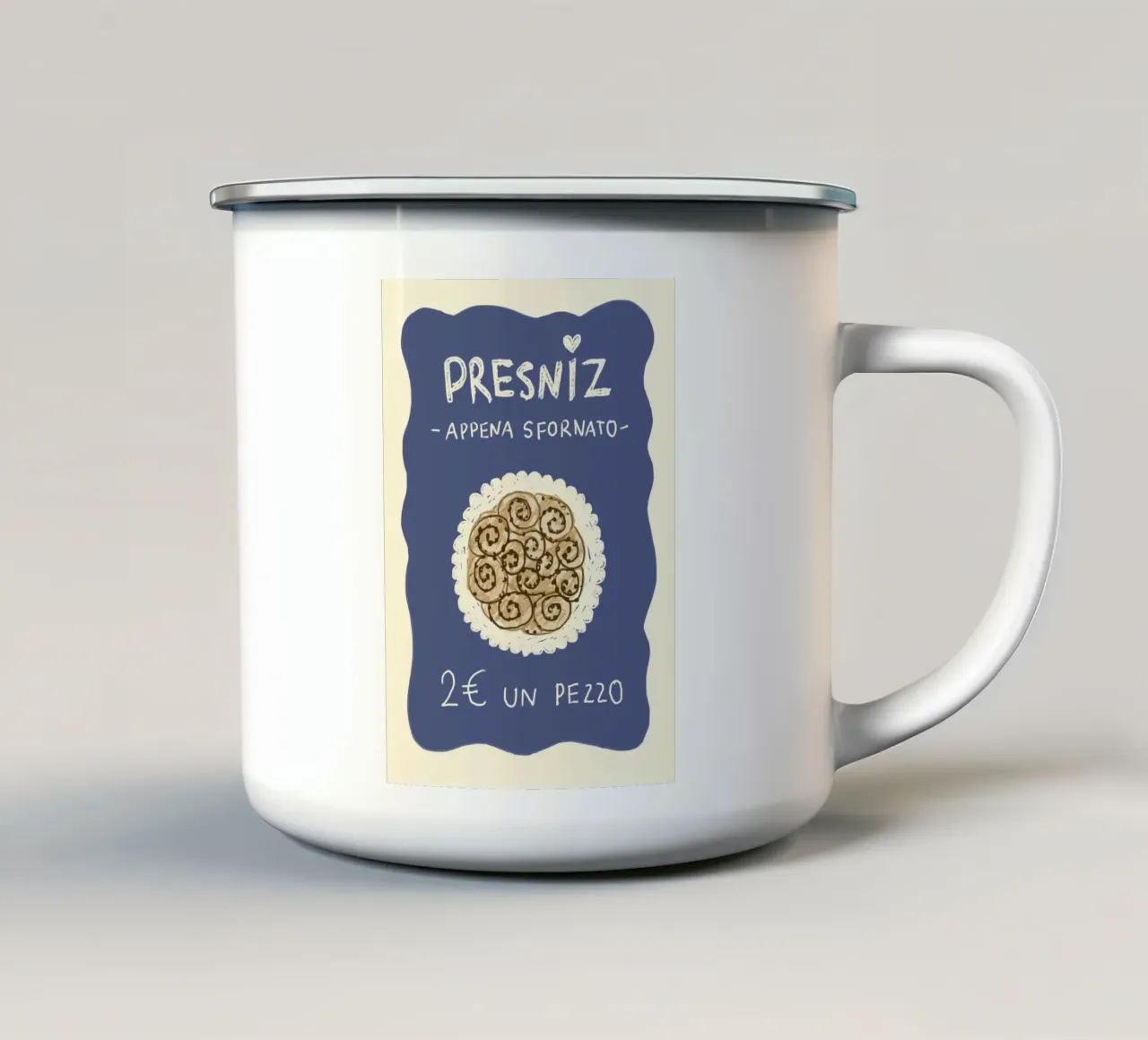 Presniz tazza in smalto da Studio Dolci