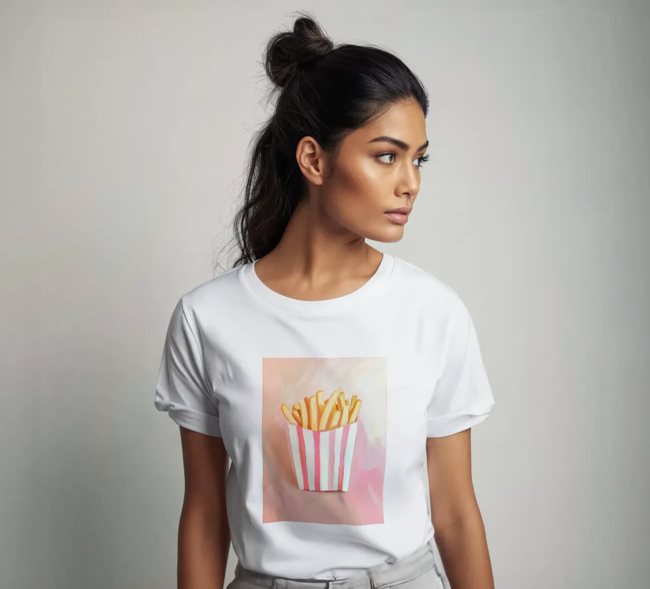 Fresh retro fries t-shirt by Carinaprint