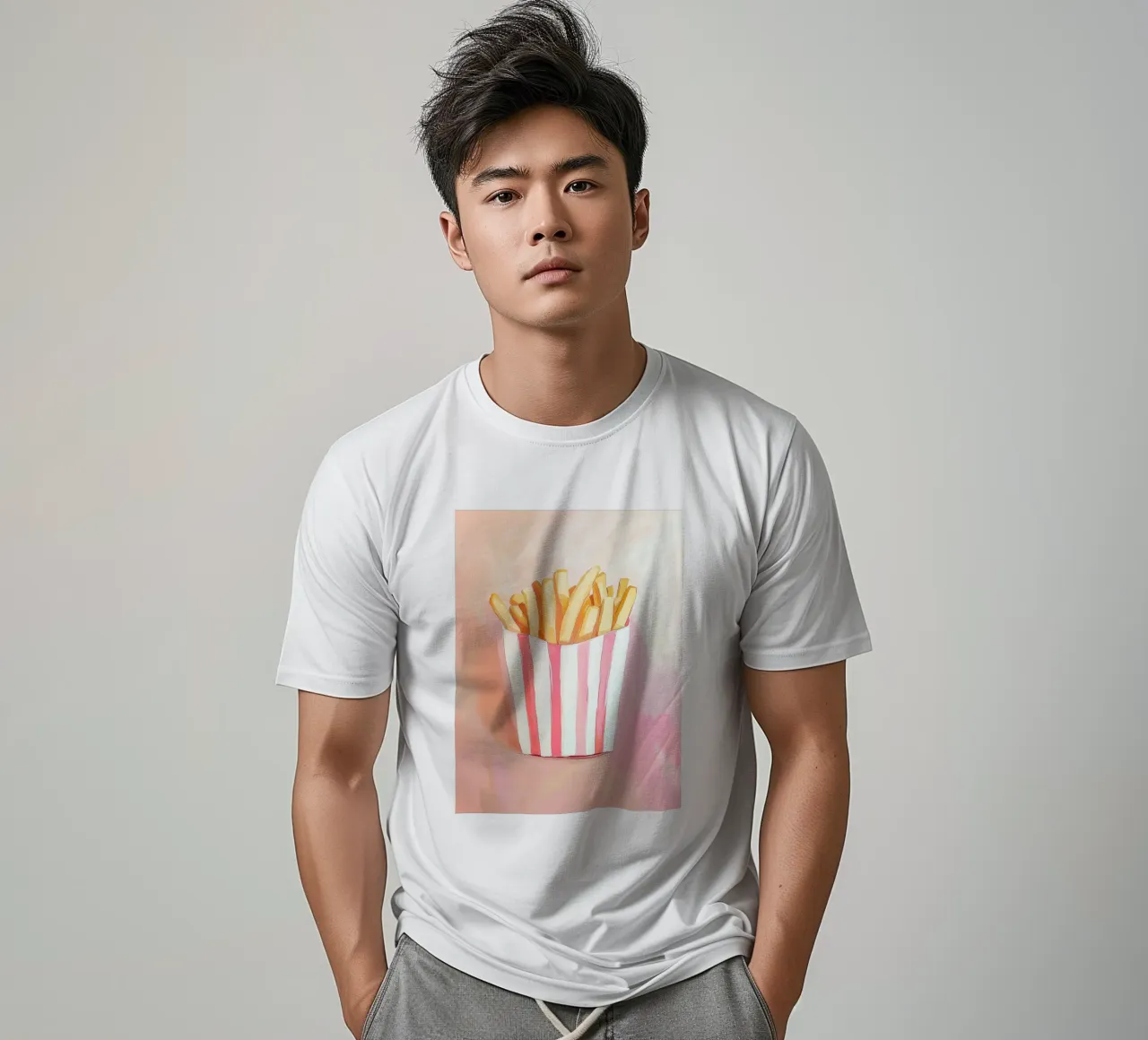 Fresh retro fries t-shirt by Carinaprint