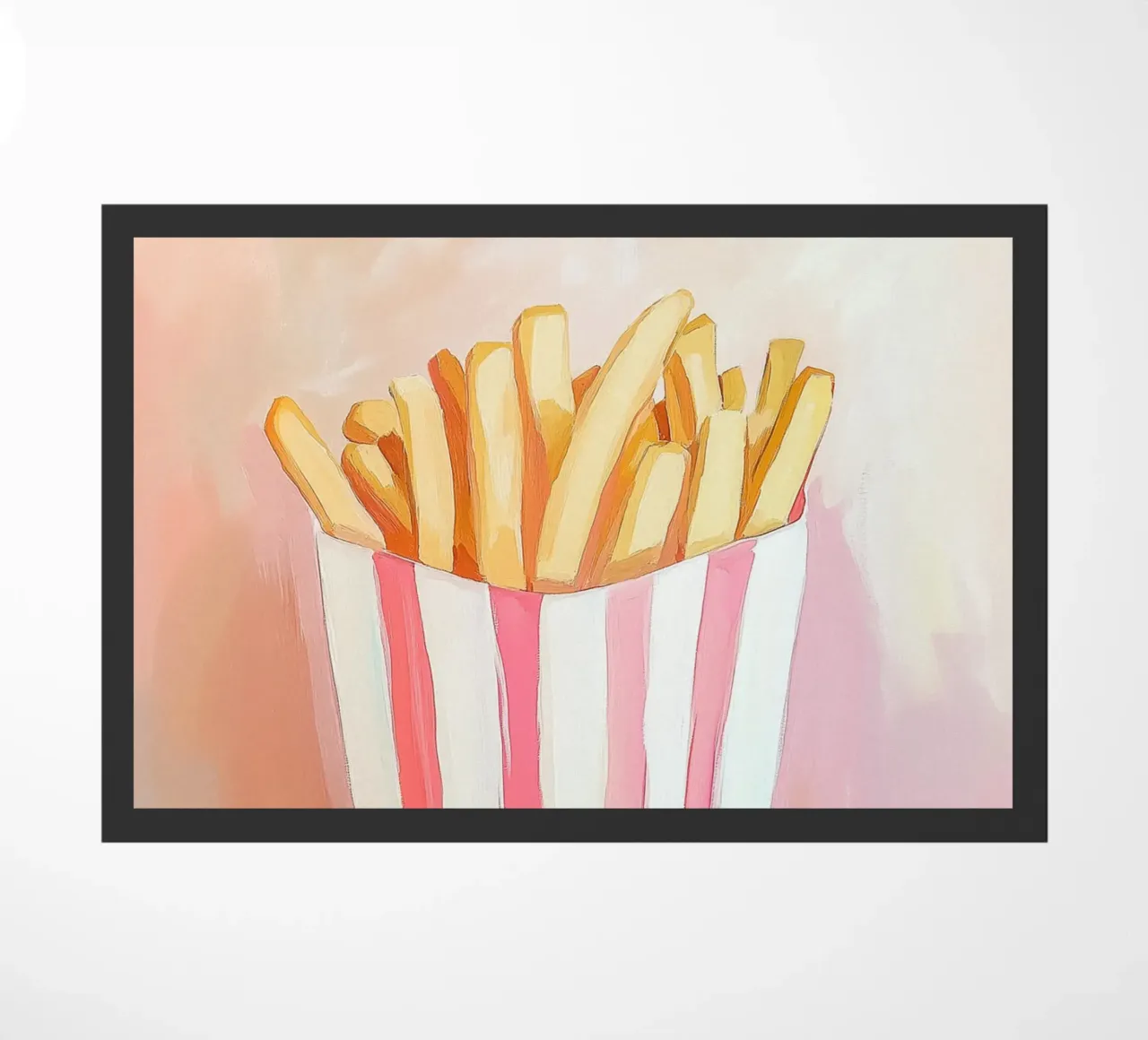 Frische Retro Pommes Fußmatte von Carinaprint