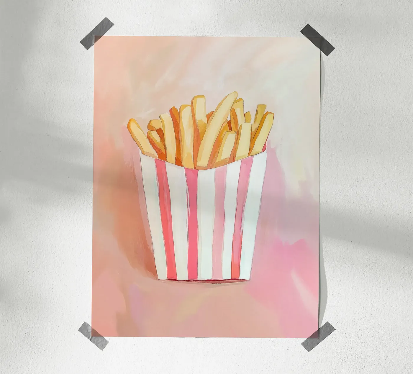Fresh retro fries poster by Carinaprint