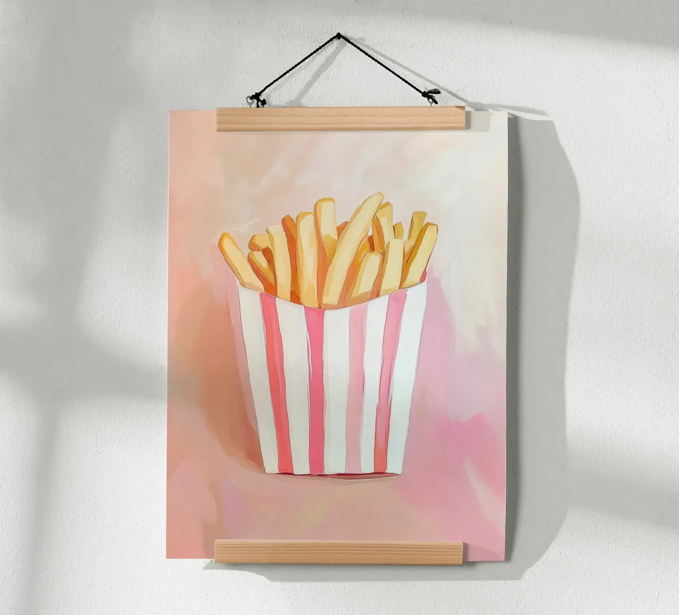 Fresh retro fries poster by Carinaprint