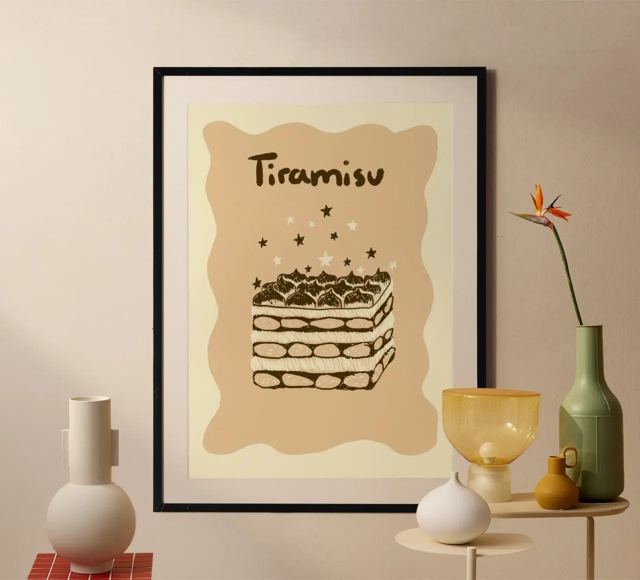 Tiramisu poster with aluminum frame by Studio Dolci