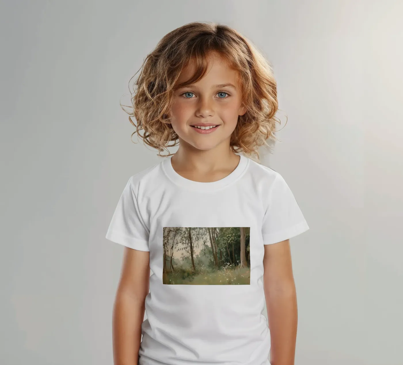 Foresta verde t-shirt bambini da Melloi Art Print