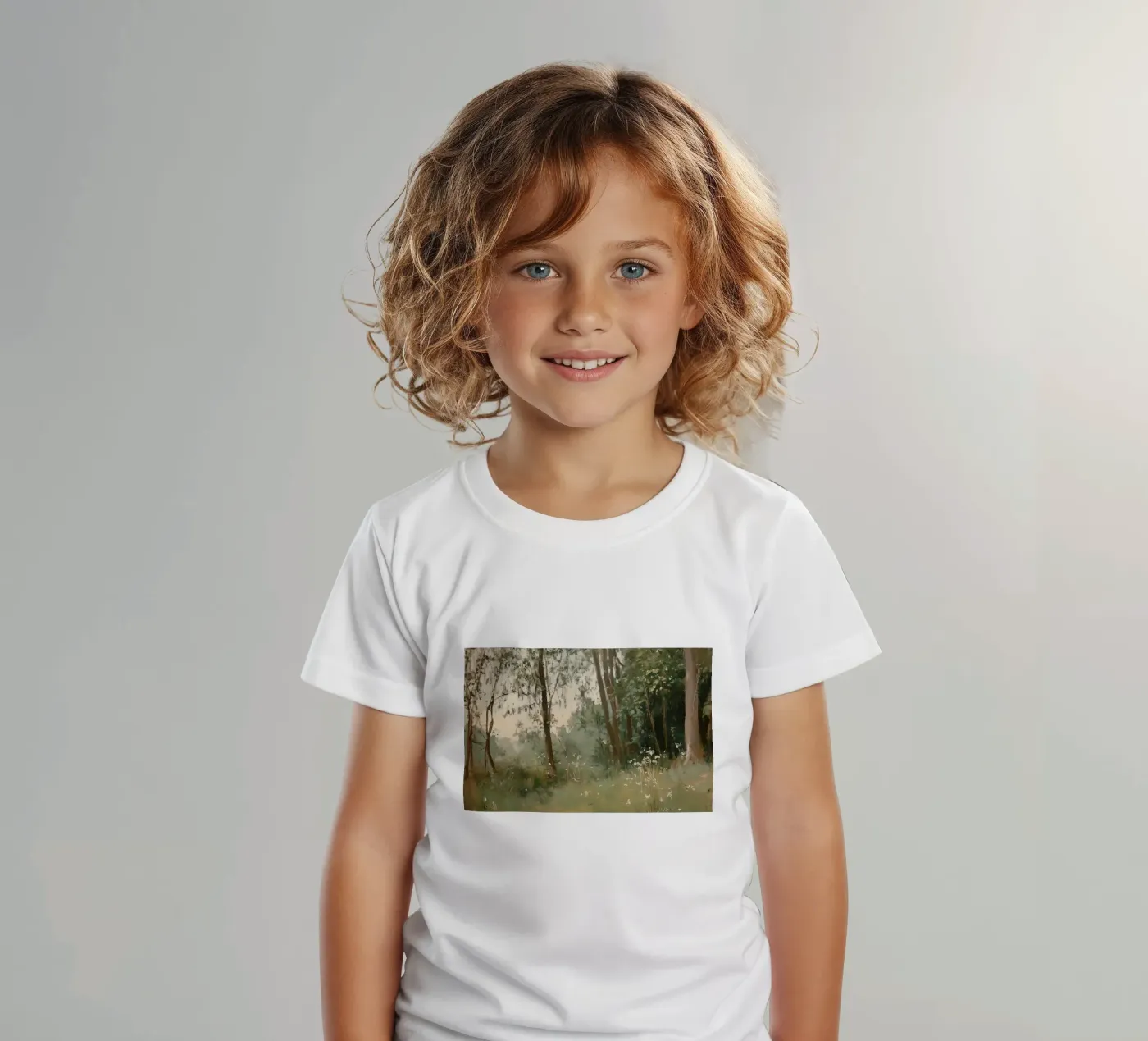 Foresta verde t-shirt bambini da Melloi Art Print