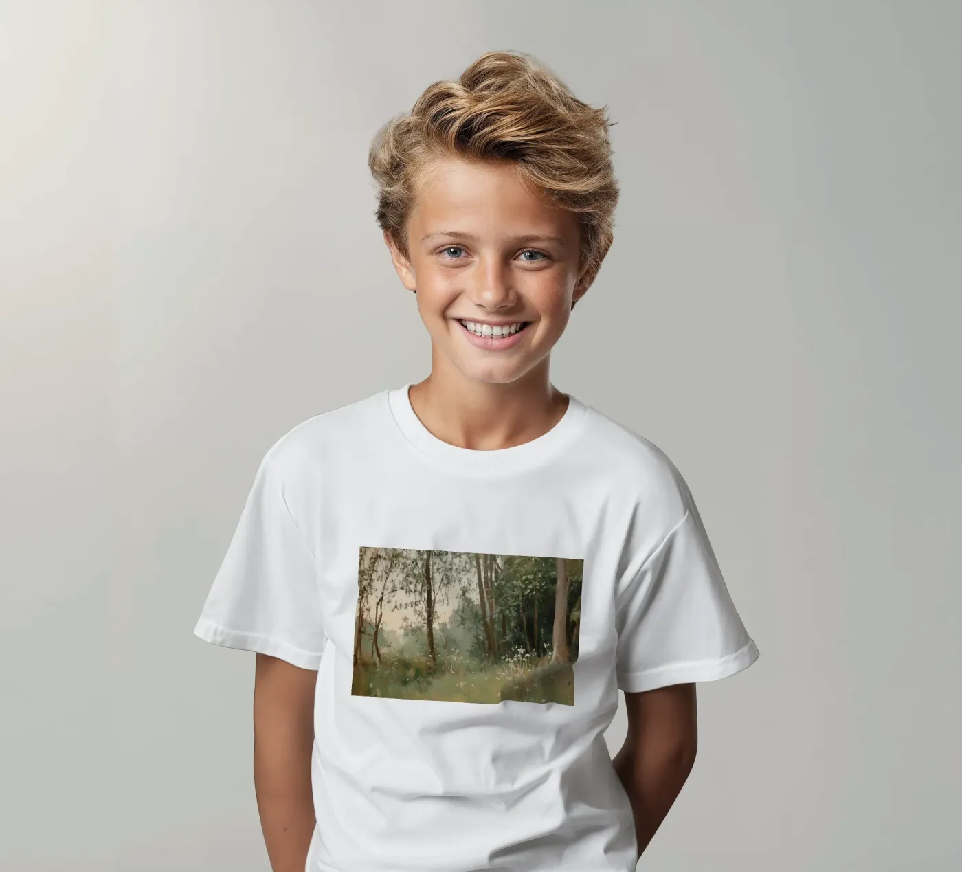 Foresta verde t-shirt bambini da Melloi Art Print