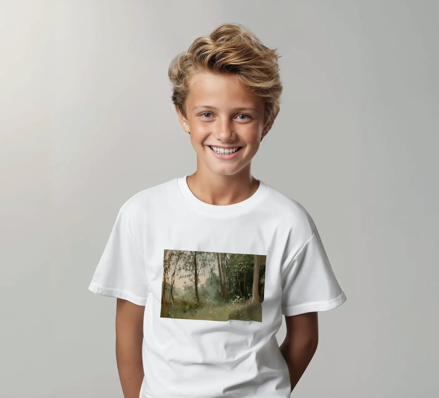 Foresta verde t-shirt bambini da Melloi Art Print