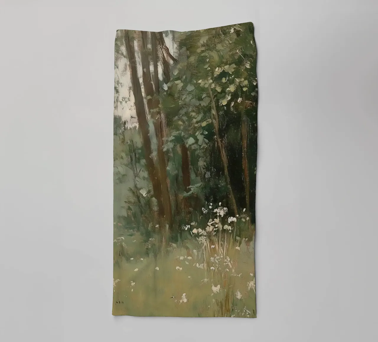 Foresta verde asciugamano da bagno da Melloi Art Print