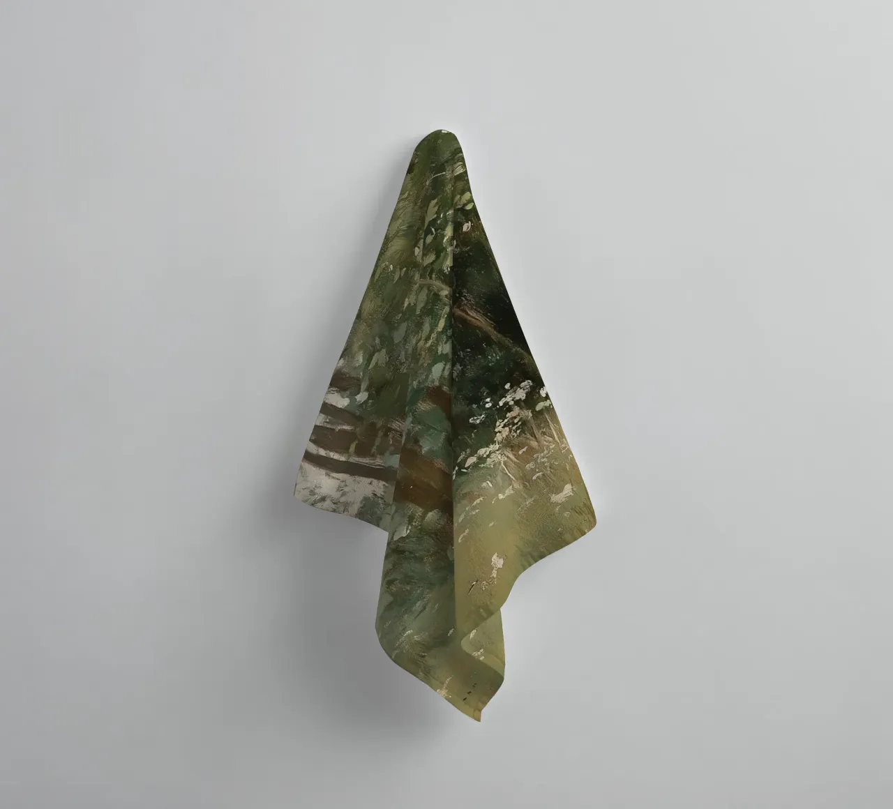 Foresta verde asciugamano da bagno da Melloi Art Print
