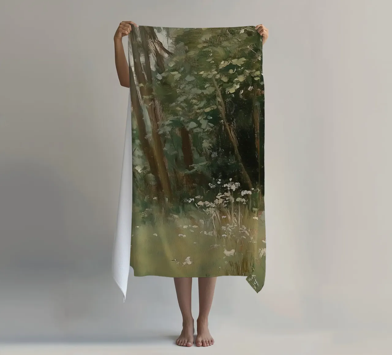 Foresta verde telo mare da Melloi Art Print