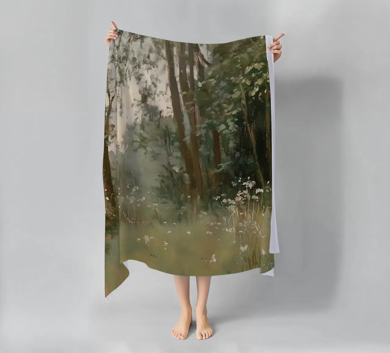 Foresta verde telo mare da Melloi Art Print