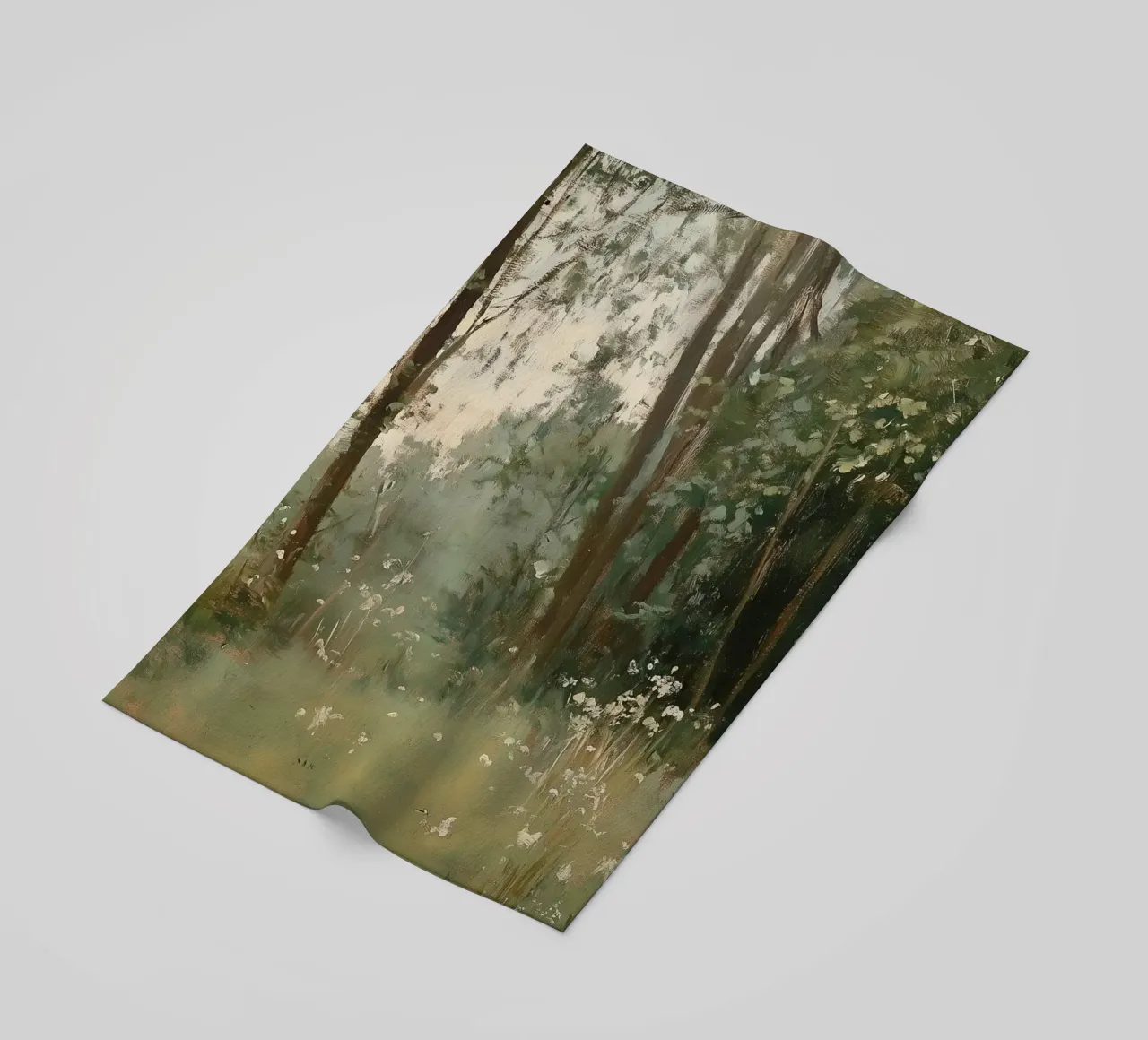 Foresta verde telo mare da Melloi Art Print