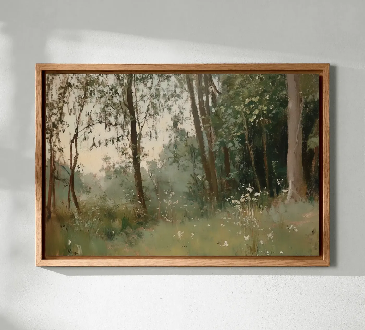 Foresta verde pannello forex da Melloi Art Print