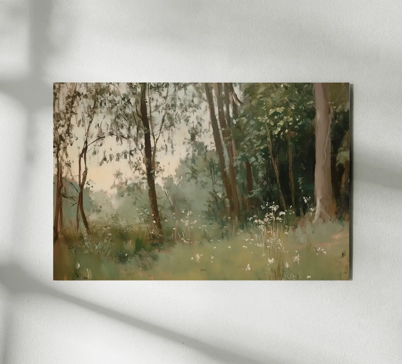 Foresta verde pannello forex da Melloi Art Print