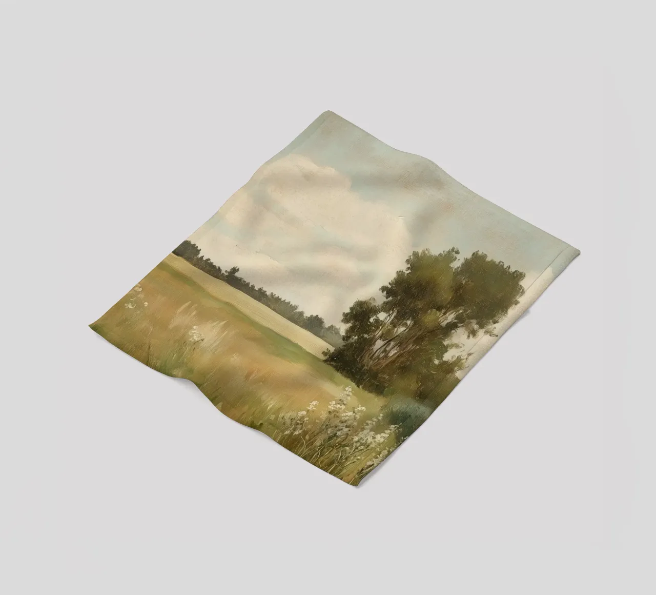 Paesaggio verde coperta in pile da Melloi Art Print