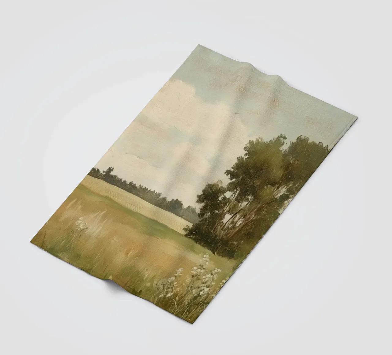 Paesaggio verde coperta in pile da Melloi Art Print