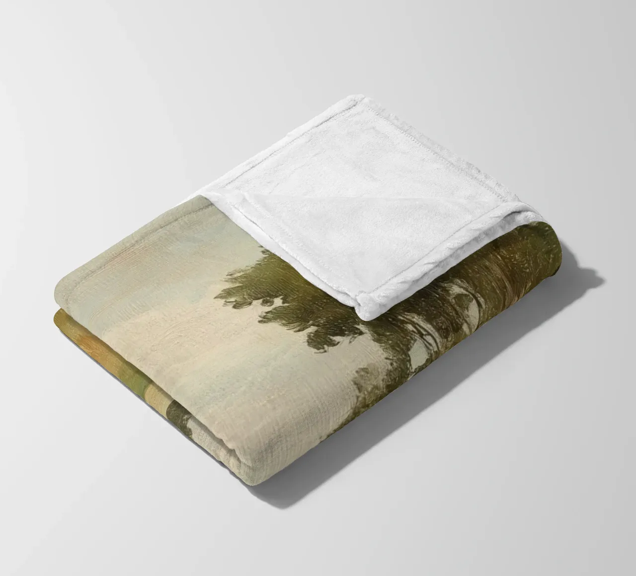 Paesaggio verde coperta in pile da Melloi Art Print