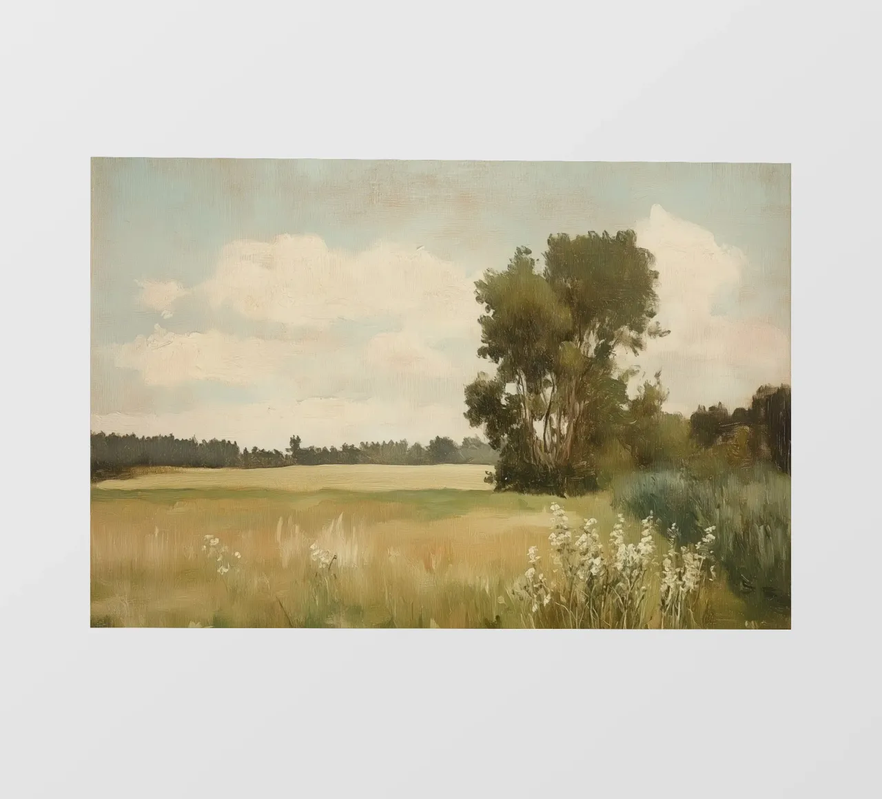 Paesaggio verde telo in pvc da Melloi Art Print