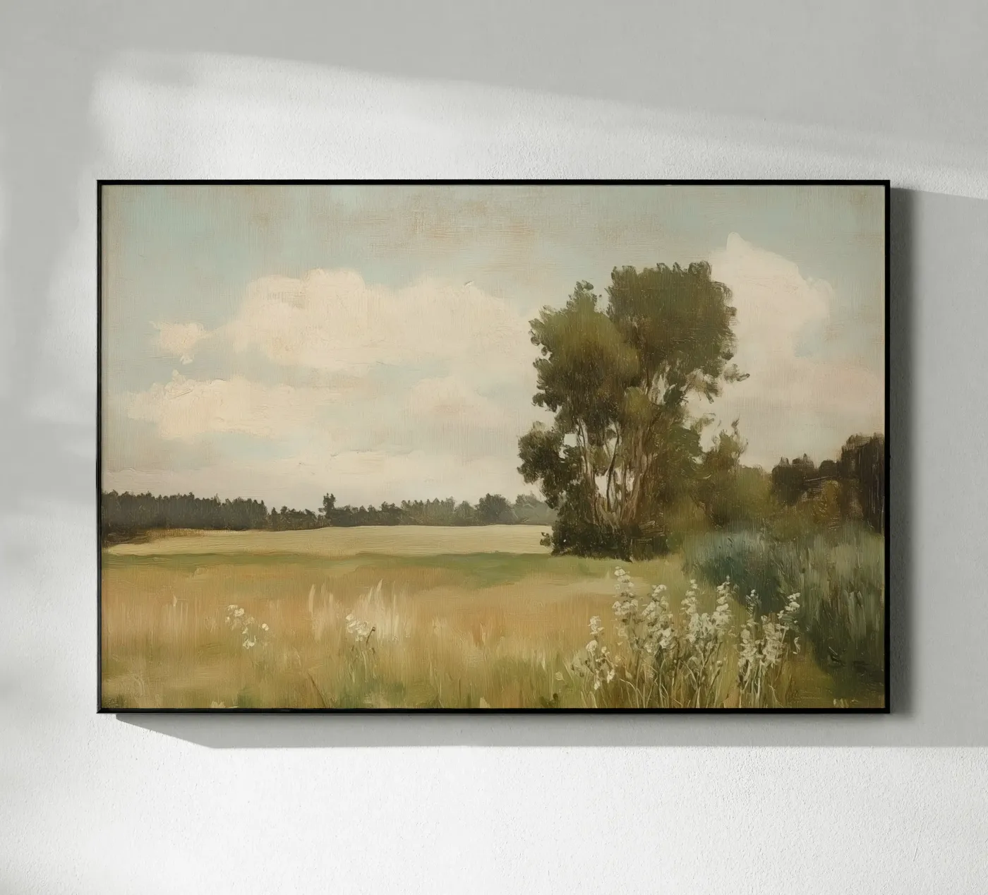 Green Landascape acrylic glass by Melloi Art Print