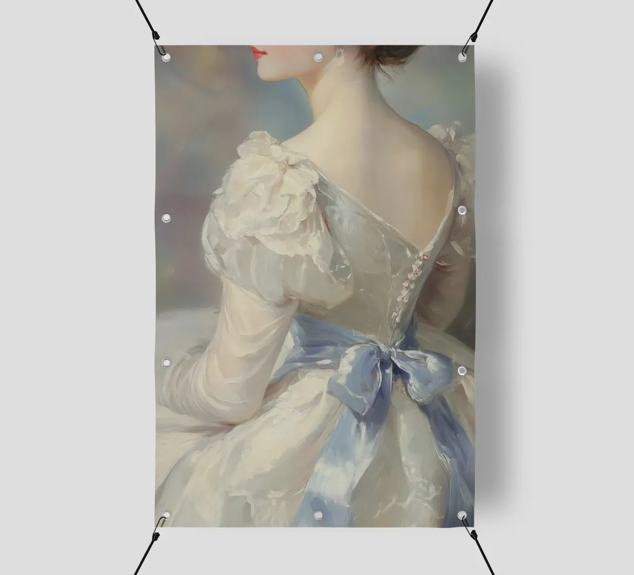 Vintage Victorian Dress Portrait pvc cover by Melloi Art Print