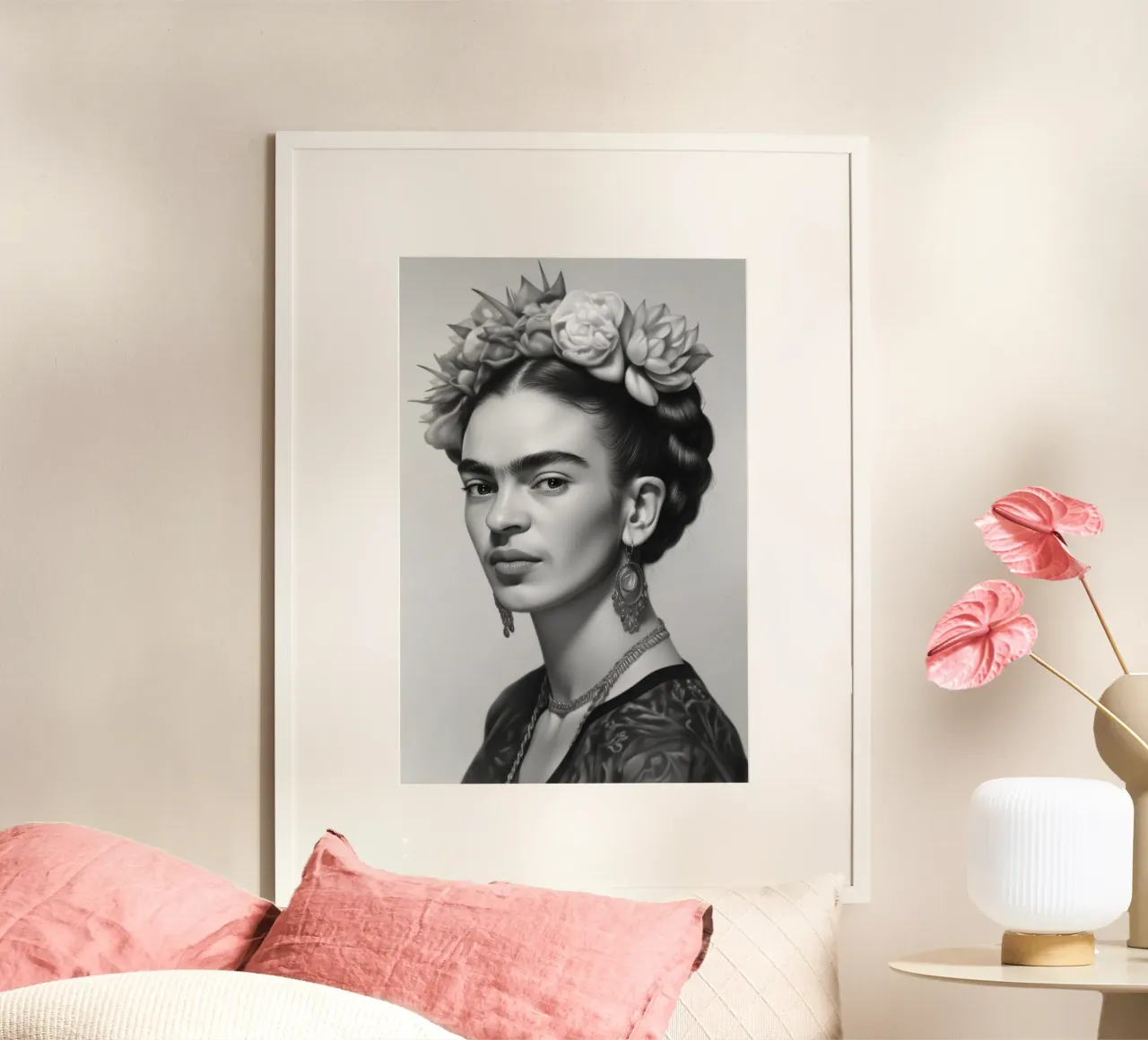 Ritratto Bellezza Frida B&N carta hahnemühle da Carinaprint