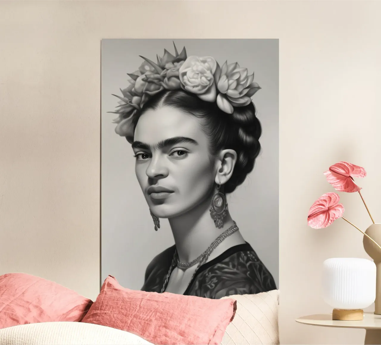Ritratto Bellezza Frida B&N carta hahnemühle da Carinaprint